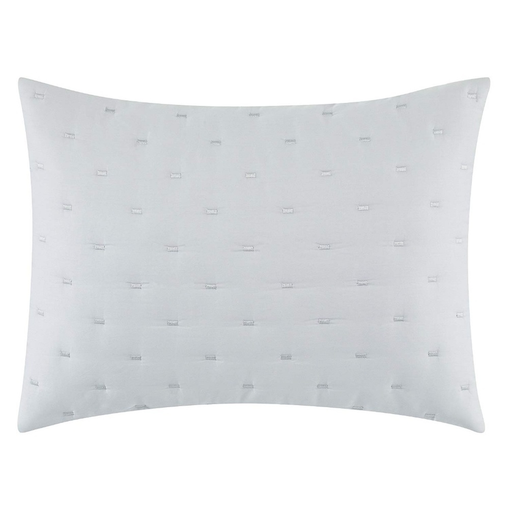 NEW Vera Wang Luster Standard Sham Pastel Grey